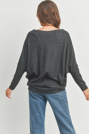 Drop Shoulder Knit Top
