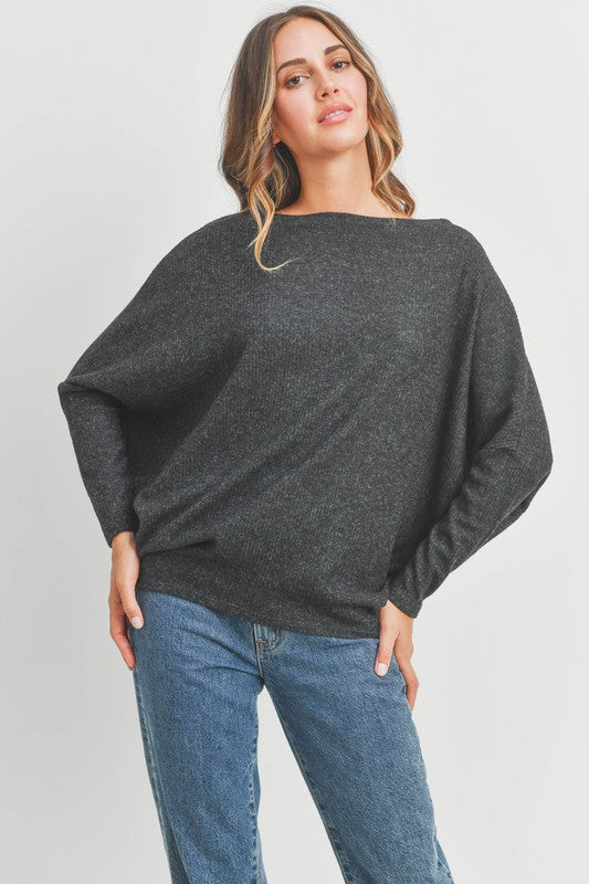 Drop Shoulder Knit Top