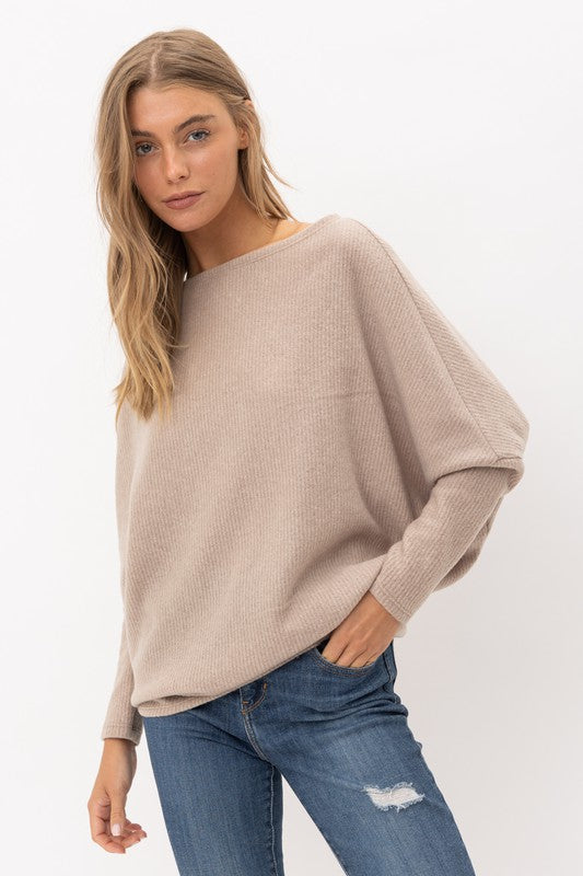 Drop Shoulder Knit Top