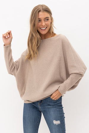 Drop Shoulder Knit Top