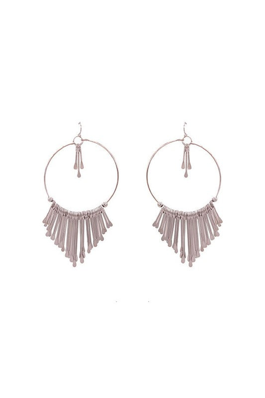 BOHEMIAN TASSEL HOOP EARRING