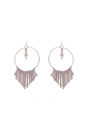 BOHEMIAN TASSEL HOOP EARRING
